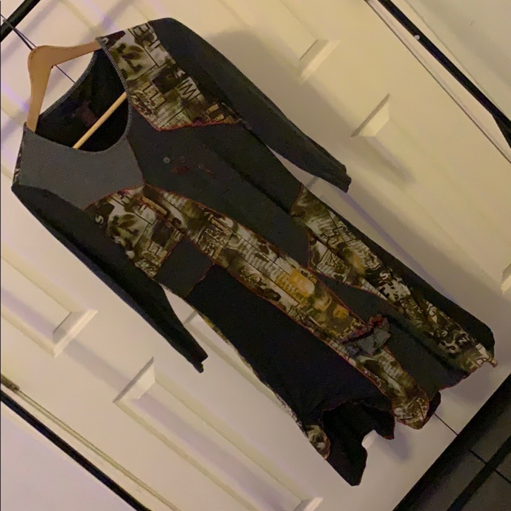 Elena Wang patchwork dress size Large